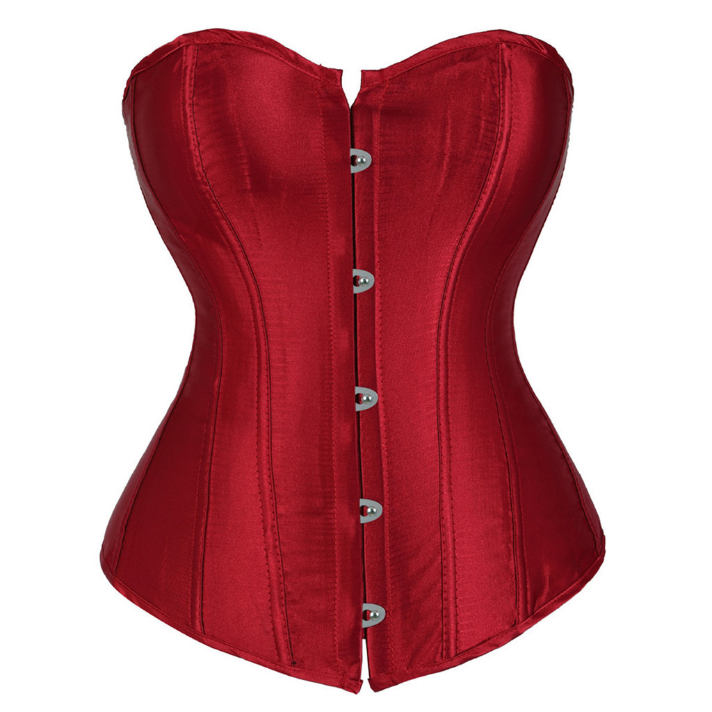 รัดตัวสําหรับผู้หญิง Overbust Top ชุดชั้นในหญิงเซ็กซี่ Gothic ชุดชั้นใน Victorian Bustier