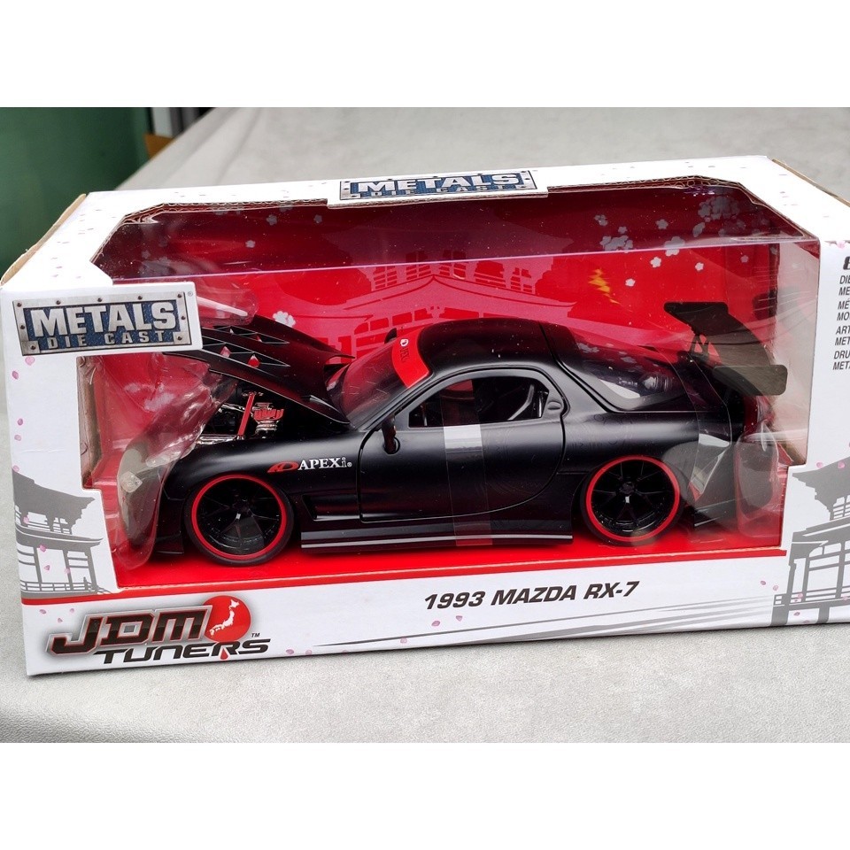 โมเดลจิ๋ว โมเดลรถRX7 Mazda RX7 ฮาน Han's jada jdmtuner ขนาด สเกล scale 1:24 1/24  โมเดลรถของขวัญ