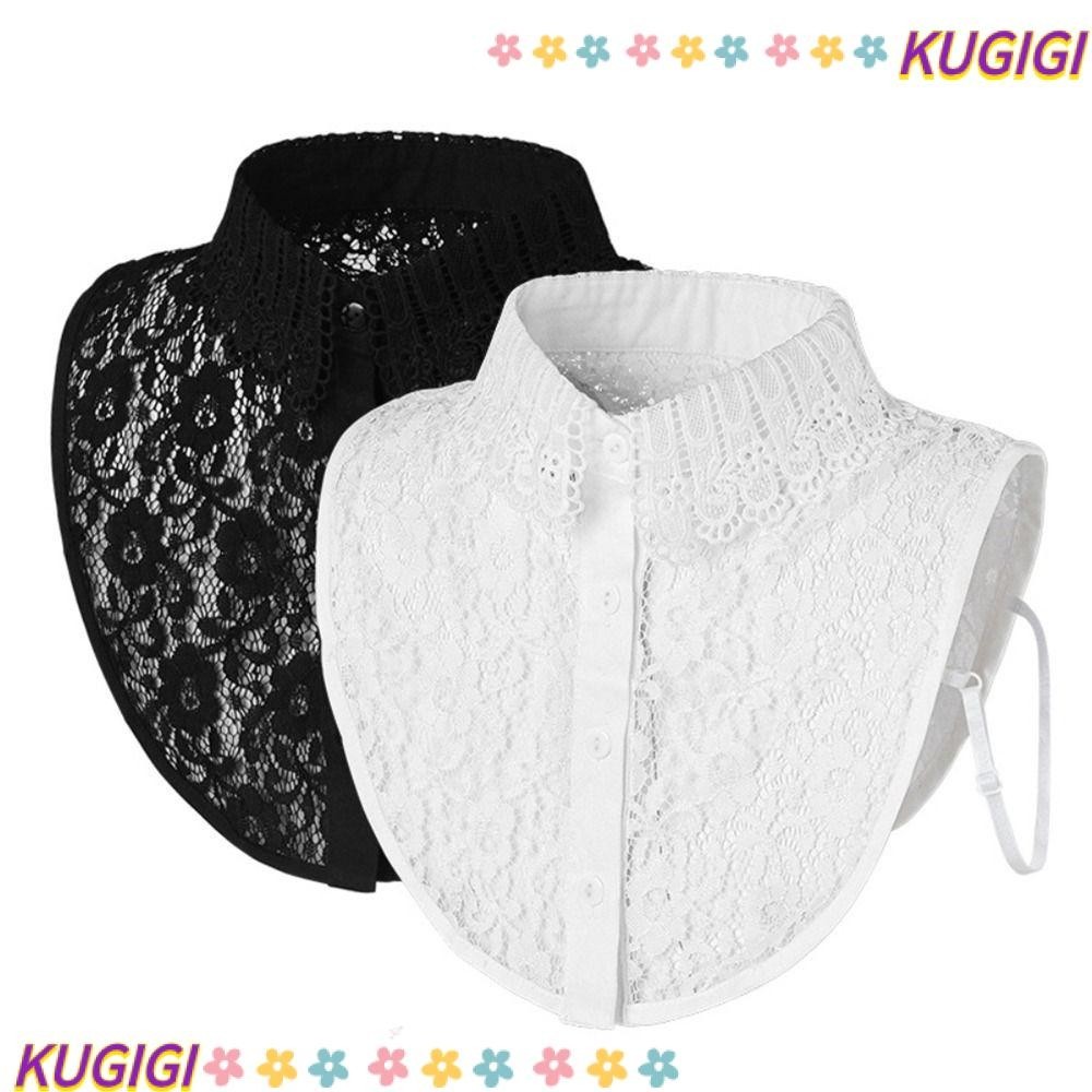 Kugigi ปลอกคอปลอม ถอดออกได้ DIY ผ้าพันคอ คอปกปลอม คอถอดออกได้ ลูกไม้ ปรับได้ เสื้อผ้าผู้หญิง เด็กผู้หญิง