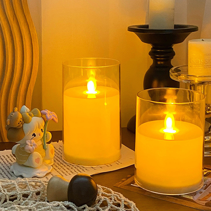 โคมไฟเทียนจําลอง LED สไตล์โรแมนติก สําหรับตกแต่งบ้าน ไฟแต่งห้อง หลอดไฟ led โคมไฟ - รูปที่ 2