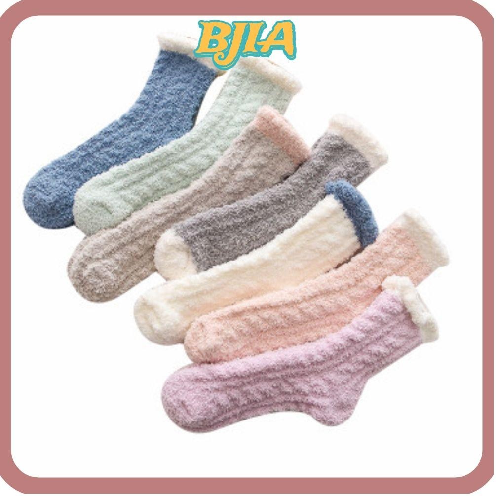 Bja ถุงเท้าหิมะ ผ้าขนหนู ไร้รอยต่อ ฤดูหนาว ถุงเท้านอน ความร้อน