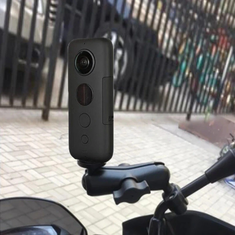 เมาท์ยึดกล้องติดแฮนด์บาร์รถมอเตอร์ไซค์ อุปกรณ์เสริม สําหรับ GoPro 12 11 10 Insta360 Ace Pro X3 DJI Action 4 3 Sport Cameras