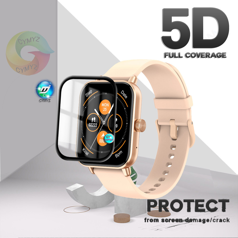 Colmi P81 ฟิล์มกันรอยหน้าจอ แบบเต็มจอ โค้ง 5D สําหรับสมาร์ทวอทช์ COLMI P81 COLMI P81