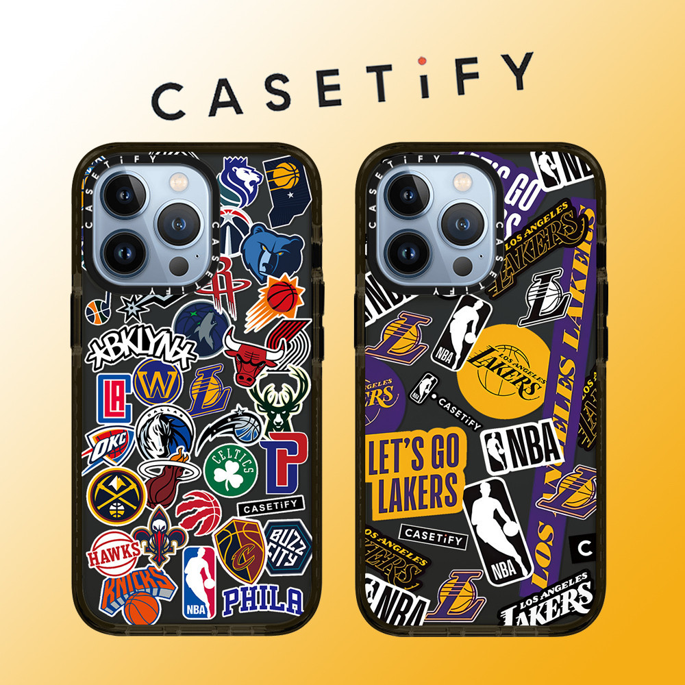 Casetify เคสโทรศัพท์มือถือแบบนิ่ม TPU กันกระแทก ลายฉลากทีม NBA สําหรับ iPhone 15 Pro Max 14 ProMax plus 13 12 12Pro 12PM 11 11PRO XR