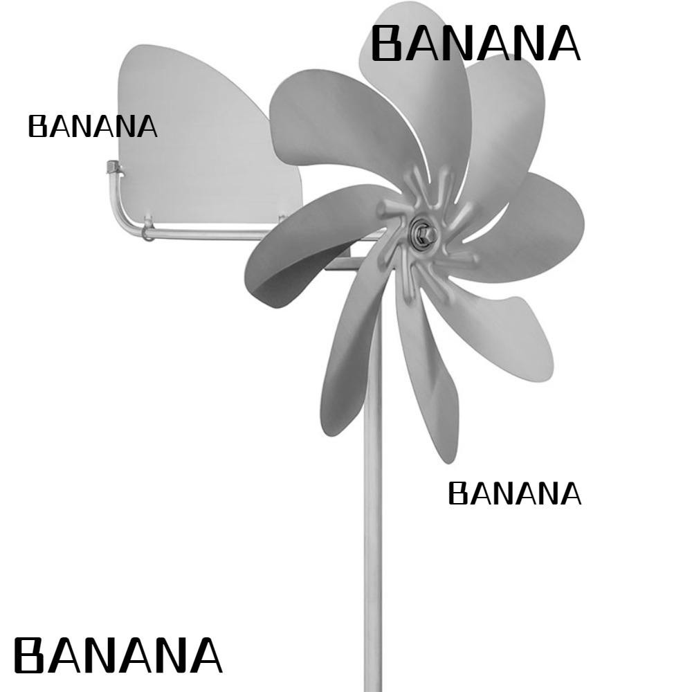 Banana1 กังหันลม โลหะ สเตนเลส หมุนได้ กันน้ํา แกะออกได้ สําหรับตกแต่งสวน