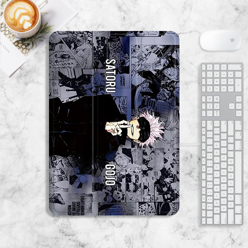 เคส ลาย Gojo Satoru พับได้สามทบ สําหรับ ipad 10.2 gen7 8 9 10 mini 4 5 6 air 1 2 3 4 5 ipad pro11 นิ้ว 2022 gen10 ipad gen5 6