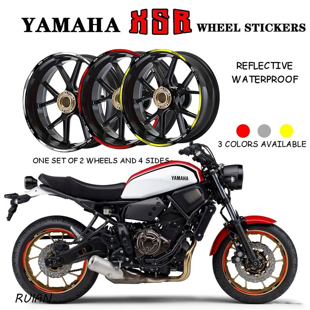 สําหรับ YAMAHA XSR125 XSR155 XSR700 xsr900 สติกเกอร์ล้อ XSR700 Mags ล้อสะท้อนแสงตกแต่งการปรับเปลี่ยน