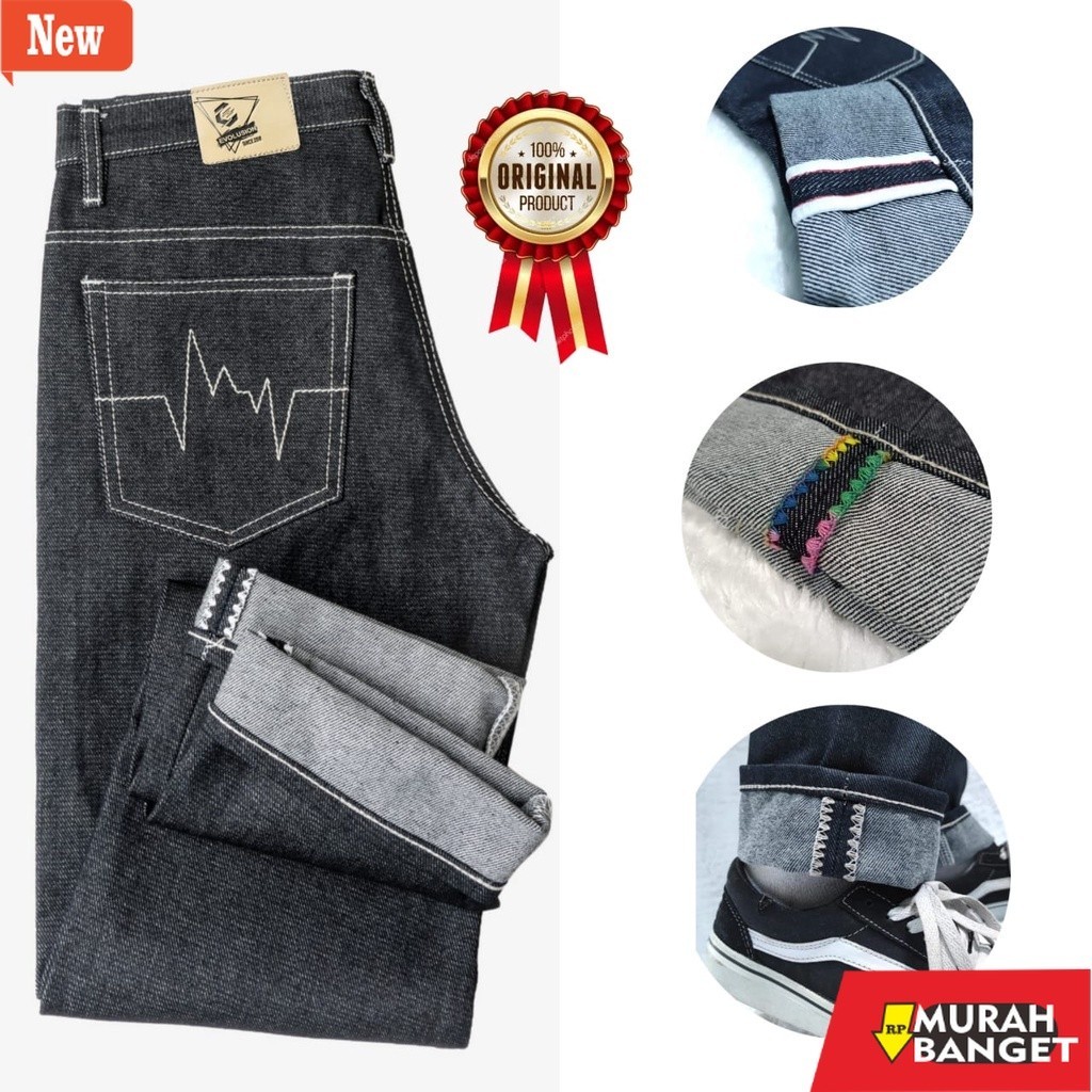 กางเกงเดนิมผู้ชาย - SELVEDGE PANTS EVOLUSION DENIM SELVEDGE/SELVEDGE DENIM ACCENT 15 OZ/SELVES CONVE