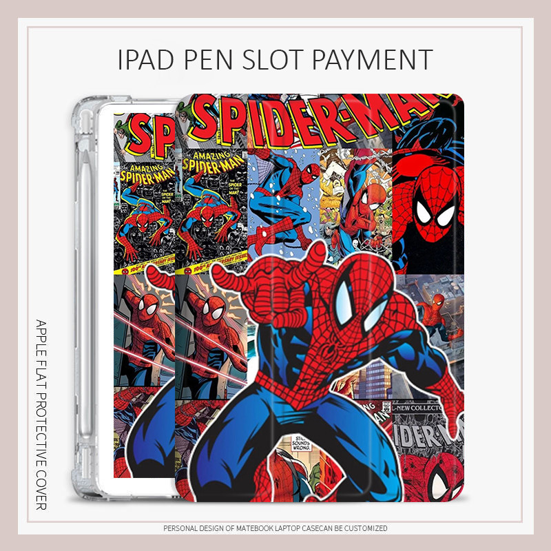 เคส ลายมาร์เวล สไปเดอร์แมน สําหรับ ipad gen10 2022 pro11 ipad air4 5 10.2 gen7 8 9 mini6 ipad air1 2 gen5 6 air7  gen11 mini7