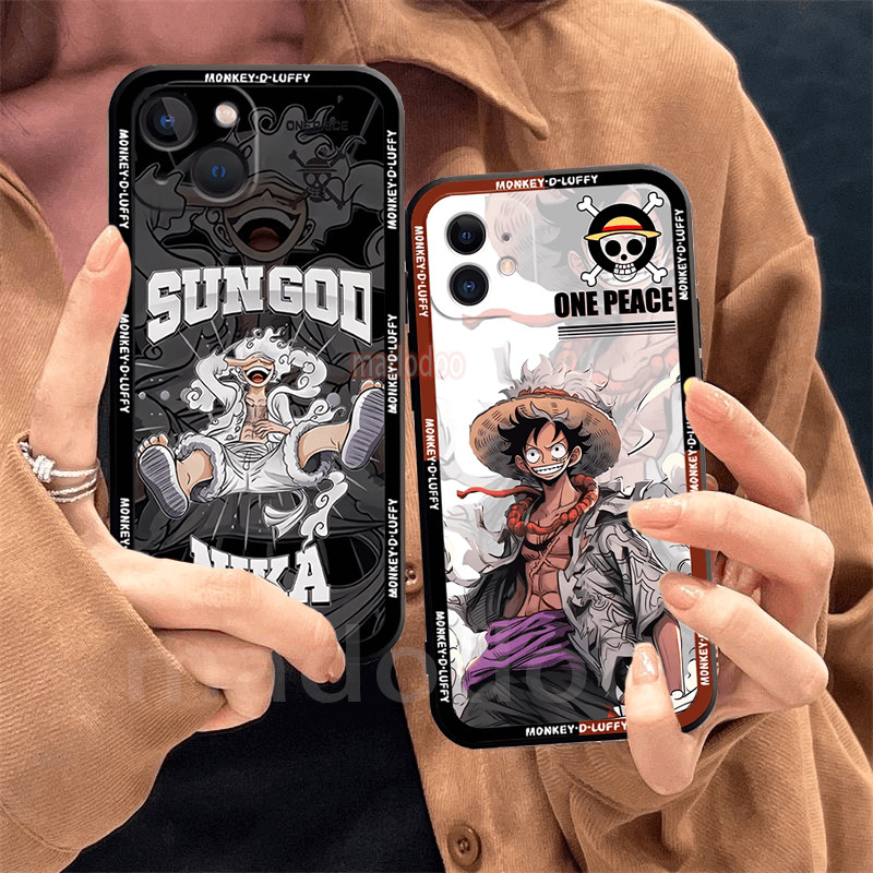 Casing Samsung Galaxy M51 M53 M52 M23 M33 M11 A71 4G 5G A15 A05 A05S A70 A50 A50S A30S A30 A10 A20 Note 10 A42 A51 A11 A21S A31 A01 Straight Edge One Piece Luffy Gear Fifth: Sun God Nika Fine Hole Shockproof Soft Phone Case 1MDD 69