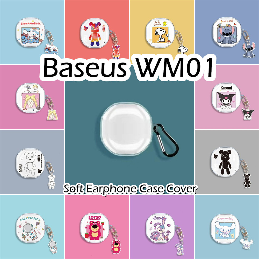 พร้อมส่ง! นําไปใช้กับ Baseus WM01 เคส Case เคสหูฟัง การ์ตูนตลก ซิลิโคนนุ่ม เคส เคสหูฟัง