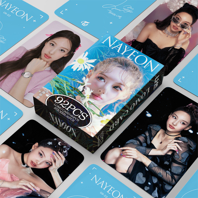 2024 TWICE Nayeon Photocard Lomo Card Sticker 92 ชิ้น ต่อกล่อง