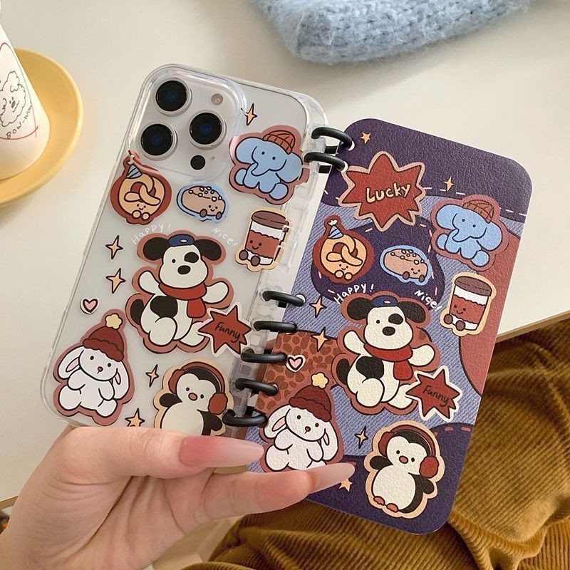 พื้นหลังคาวบอยสัตว์พลิกหนังสือเคสโทรศัพท์เหมาะสําหรับiphone16 15 14 13 11 12Promax 11Promax 12Pro 14