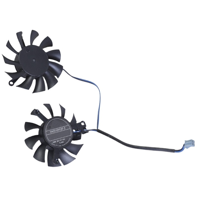 RR 1 คู่ HA5510H12F-Z 12V 0 3A กราฟิกการ์ด Cooling VGA Coolers พัดลม 2Pin สําหรับ GTX1650 LPOCV1