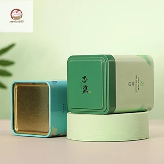 Myoloy Square Tinplate กล่องเก็บปิดผนึกชาแคดดี้ขวดกาแฟขนาดเล็กใบชาคอนเทนเนอร์กระป๋องเครื่องเทศขนาดเล็กกล่องเก็บ TH