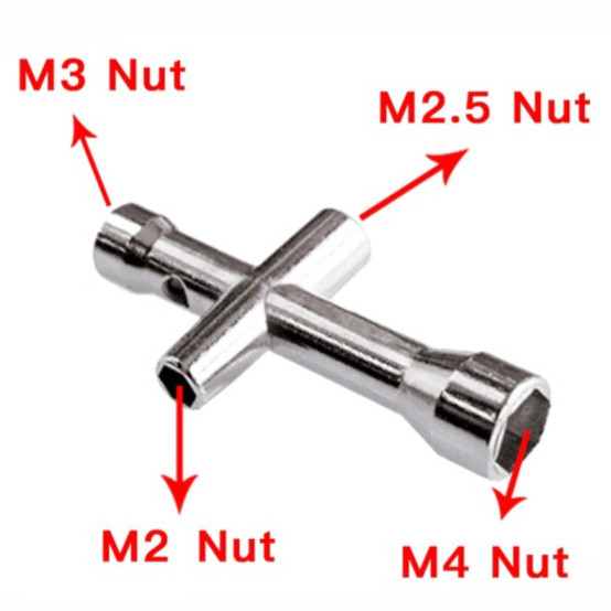 ถุงเท้าอ่อนนุช M2 M3 M4 หัวฉีด 3D เครื่องพิมพ์ M7 ประแจข้ามขนาดเล็ก