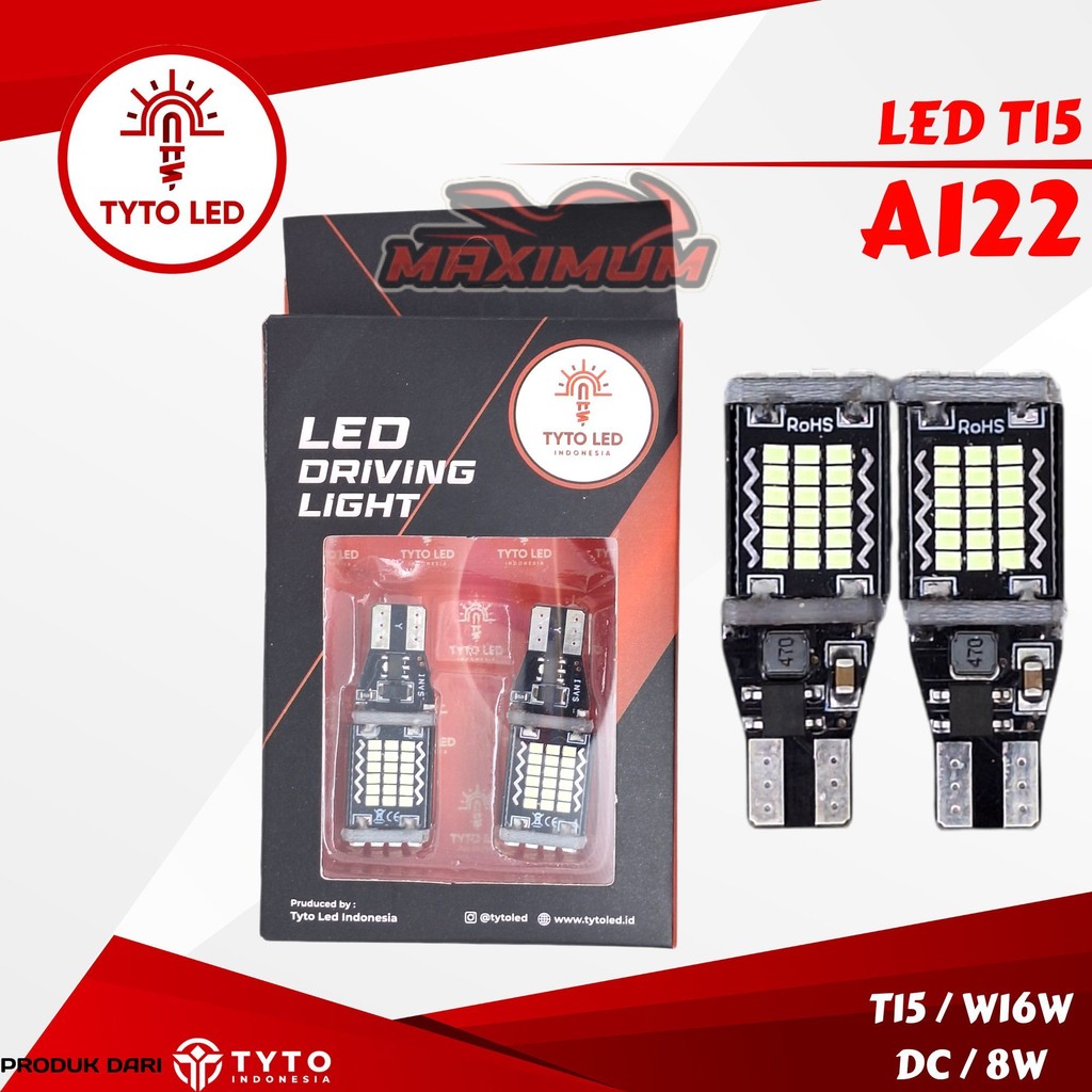 หลอดไฟ LED ซ็อกเก็ต T15 TITO A122 8WATT W16W 48SMD DC