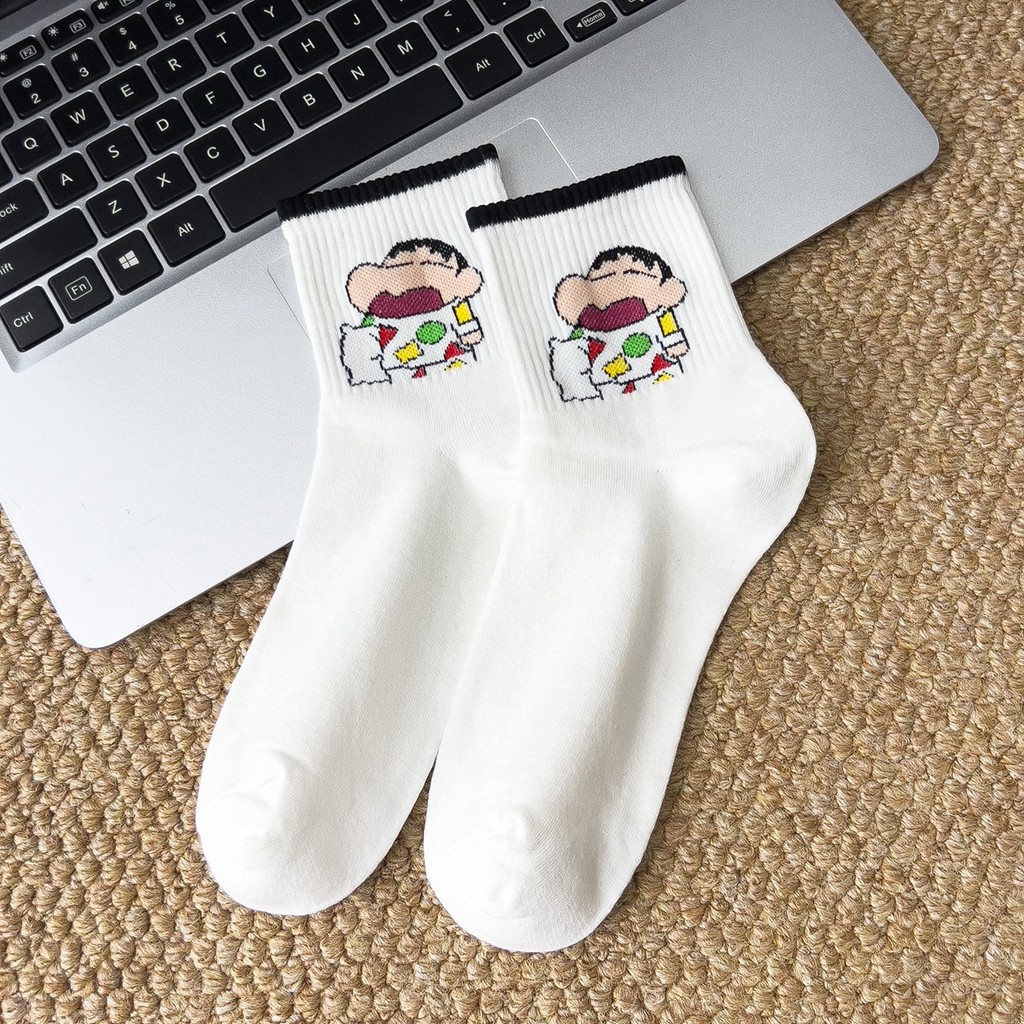 Crayon Shin-chan ถุงเท้าผ้าฝ้ายผู้หญิง