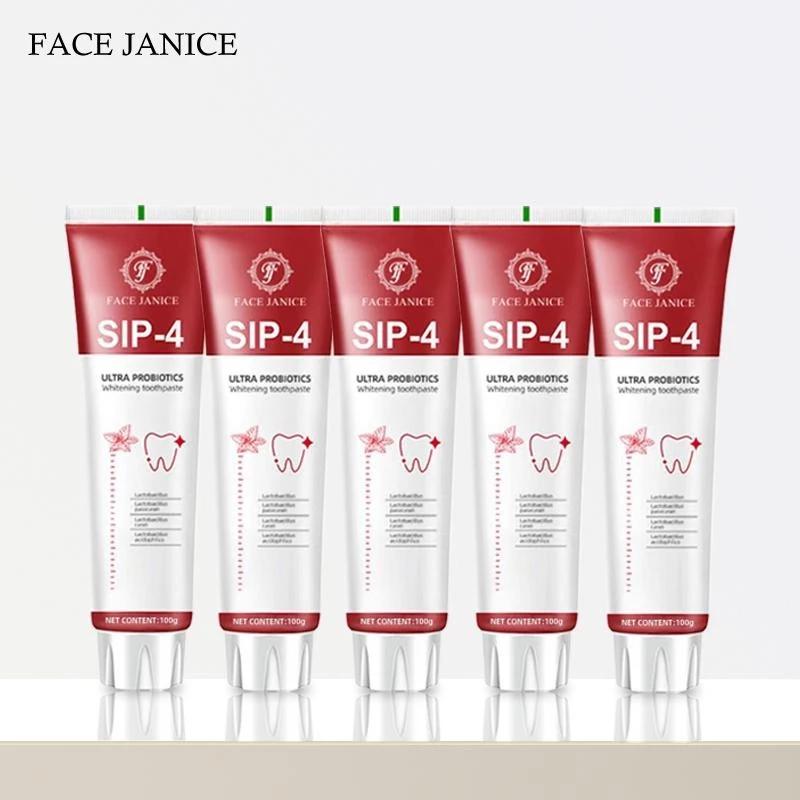 FACE JANICE SiP-4 ยาสีฟัน ช่วยขจัดคราบฟัน กลิ่นปาก ลดคราบหินปูน และฟันเหลือง หายใจสดชื่น 100g