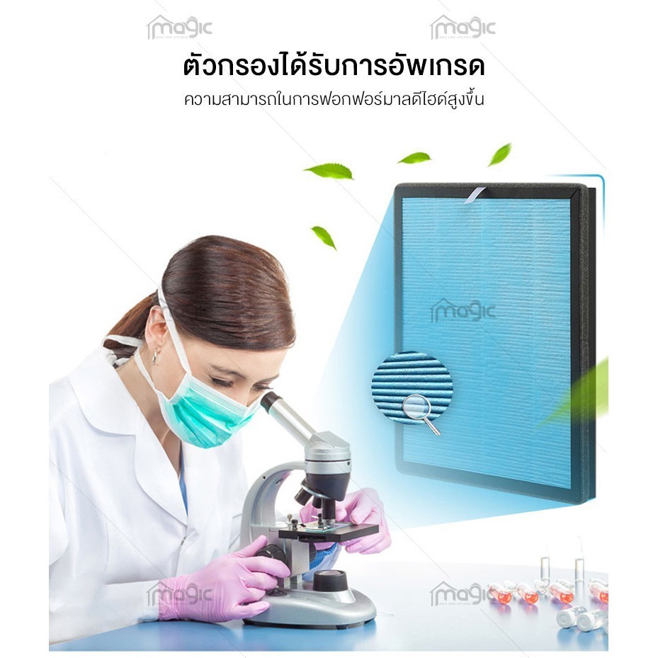 เครื่องฟอกอากาศ เครื่องฟอกอากาศฟังก์ชั่นภาษาไทย สำหรับห้อง 40 ตร.ม.กรองฝุ่น ควัน และสารก่อภูมิแพ้ ไรฝุ่น รับประกัน1ป ราคา ถูกที่สุด ดีลบีเคเค แกลเลอรีภาพที่ 8