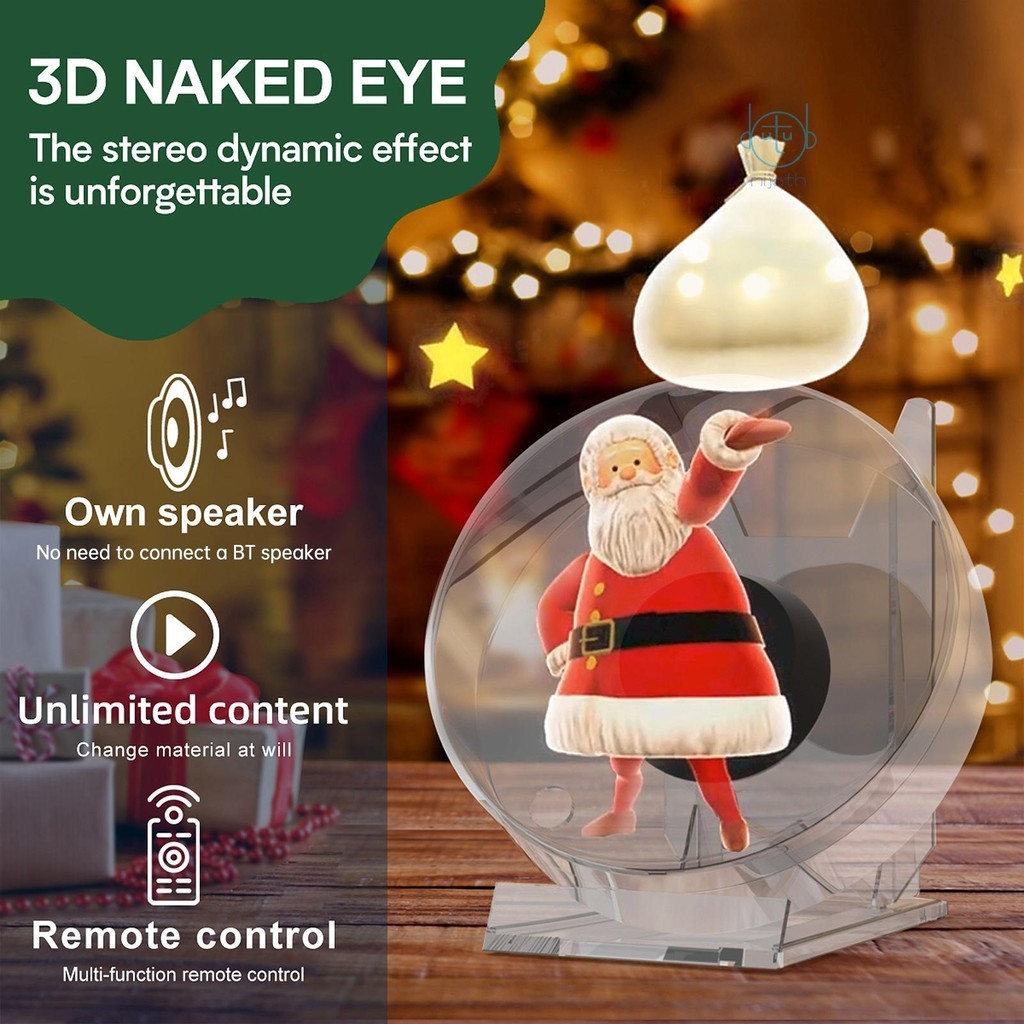 [mjia] พัดลมโปรเจคเตอร์ โฮโลแกรม 3D 3D HD LED พร้อมพัดลมวิดีโอ