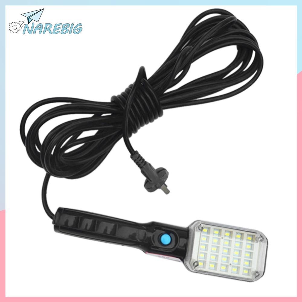 ( Narebig ) โคมไฟ LED AC 220V พร้อมฐานแม่เหล็ก 12.5W ชาร์จได้ แบบพกพา พร้อมตะขอ สําหรับซ่อมแซมรถยนต์