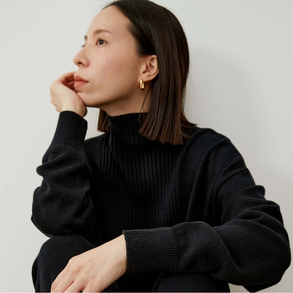 knitCircle - JEAN SEBERG (4 สี) knitCircle x Junejune เสื้อไหมพรม แขนยาว คอปีน ดีเทลลายเส้นตรงกลางตัว knit41