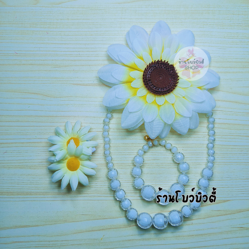 เครื่องประดับทองกวาว กิ๊บดอกไม้ สร้อยคอ สร้อยข้อมือ ต่างหูหนีบ ย้อนยุค เครื่องประดับนางรำ