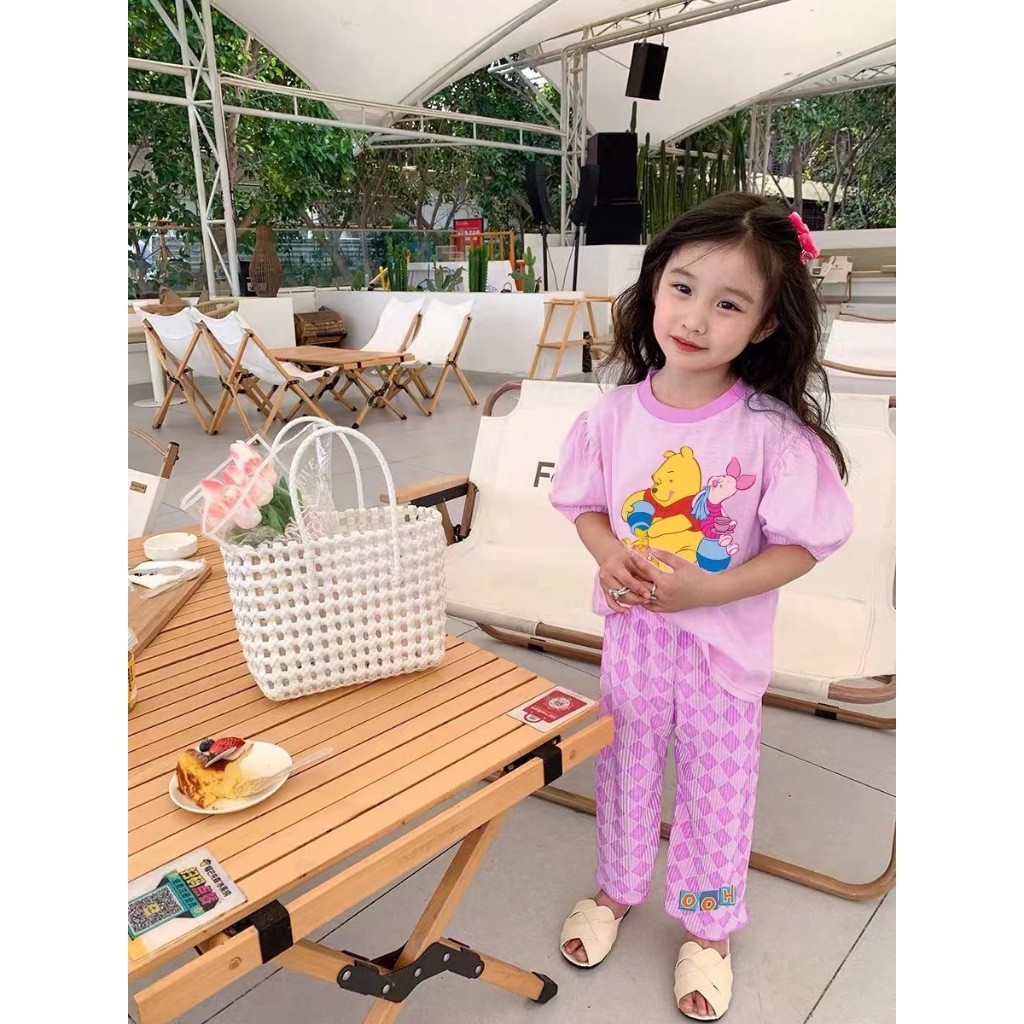 สินค้าใหม่ ชุดเซ็ทเด็ก Care Bears เสื้อแขนตุ๊กตา+กางเกงขายาว สุดน่ารัก