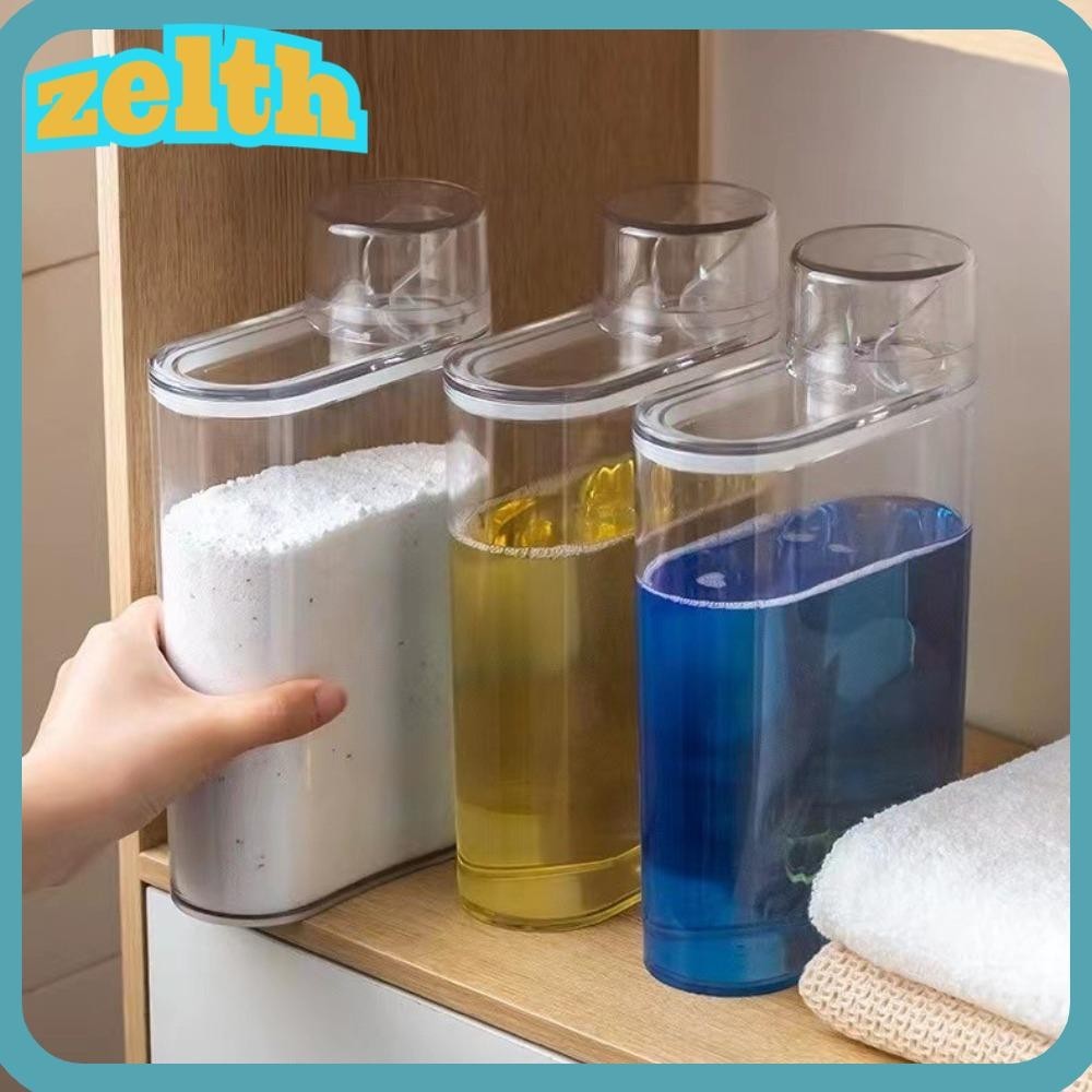 Zelth ขวดจ่ายน้ํายาปรับผ้านุ่ม แบบใส กันรั่วซึม ขนาดใหญ่ แบบพกพา