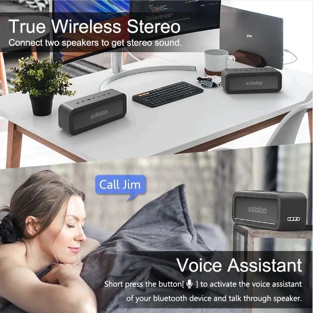 Xdobo Wake 1983 Bluetooth 5.0 Speaker 50Watt ลำโพงบลูทูธเบสหนัก