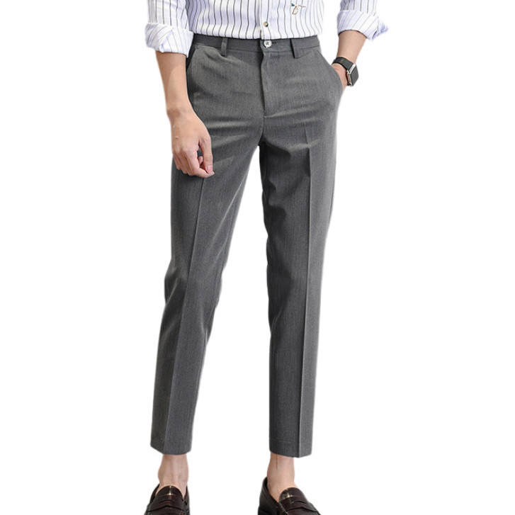 Clothingfashion กางเกงสแล็คผู้ชาย สแลคขาเต่อทรงกระบอกเล็ก รุ่น X201