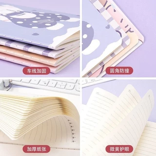 4เล่ม A5notebook สมุดโน๊ต จดบันทึก มีเส้นบรรทัด ขนาดA5 30หน้า สุ่มลายจากตัวเลือก สมุดจดบันทึก ลายน่ารักมากๆ