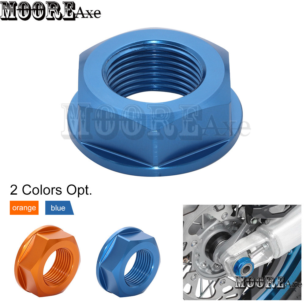 Mooreaxe น็อตสกรูล็อคเพลาล้อหลังรถมอเตอร์ไซค์ M20 อุปกรณ์เสริม สําหรับ Yamaha YZ125 YZ250 YZ250F YZ4