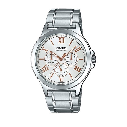 นาฬิกาข้อมือผู้หญิง Casio นาฬิกาข้อมือผู้หญิง สายสแตนเลส รุ่น LTP-V300D,LTP-V300D-7A2,LTP-V300D-7A2UDF
