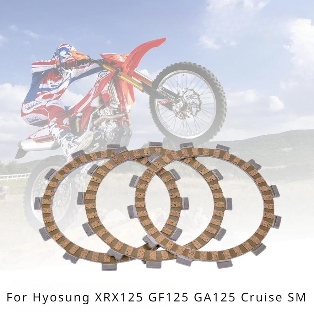 แผ่นคลัตช์ไฟเบอร์ อุปกรณ์เสริมรถจักรยานยนต์ สําหรับ Hyosung XRX125 2000-2009 GF125 GA125 Cruise 99-03 GF GA XRX 125 SM