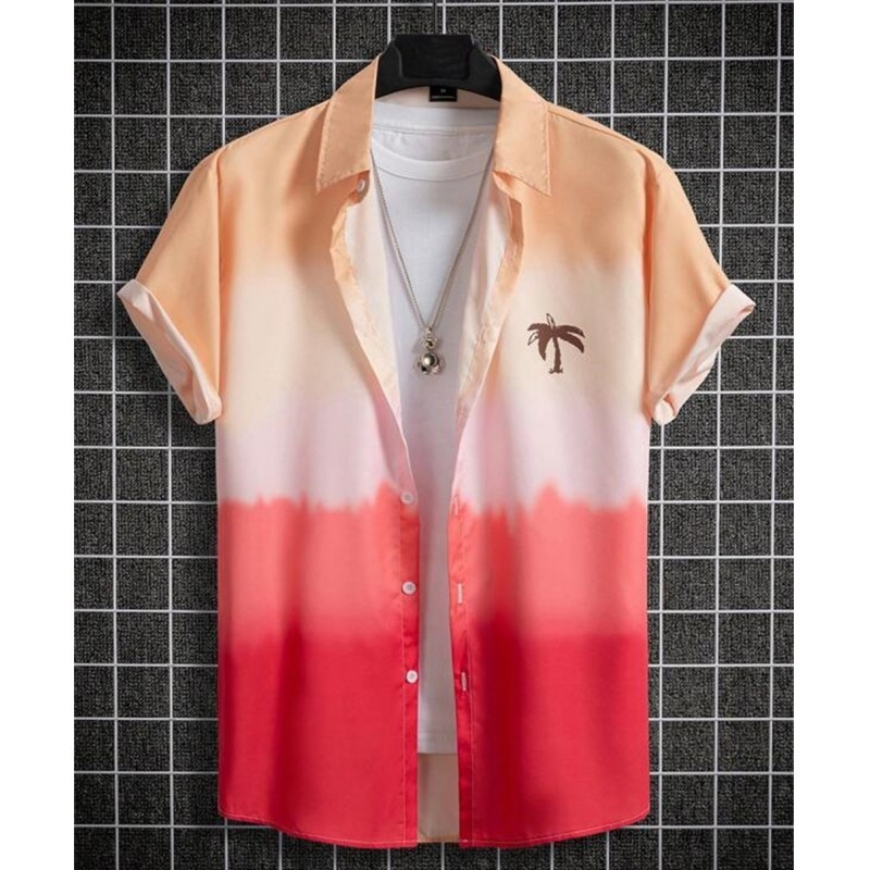 เสื้อเชิ้ตฮาวาย แขนสั้น พิมพ์ลาย สีสันสดใส ฤดูร้อน เรียบง่าย เสื้อผ้าแฟชั่น ฮาราจูกุ ขนาดใหญ่ สําหรับผู้ชาย