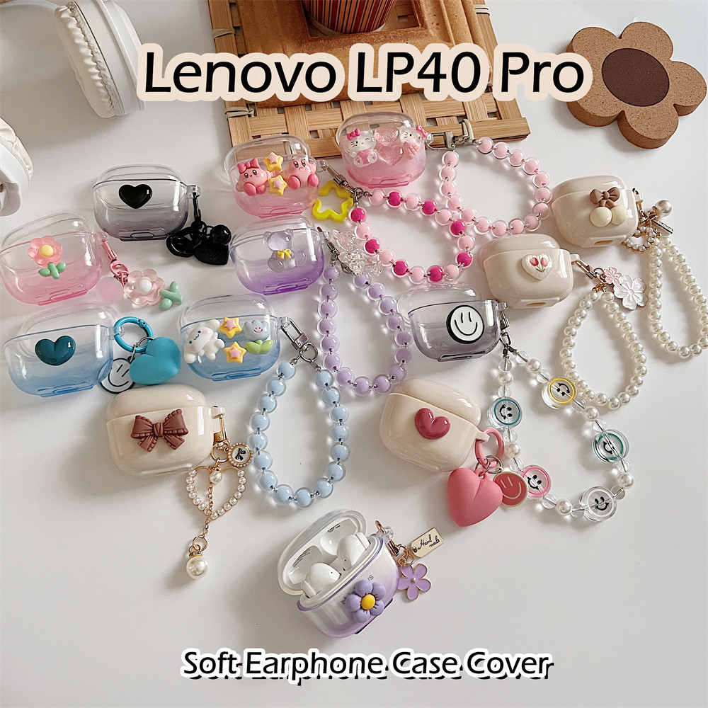 【Case Home】นําไปใช้กับ Lenovo LP40 Pro เคส Case เคสหูฟัง การ์ตูนง่าย ซิลิโคนนุ่ม เคส เคสหูฟัง