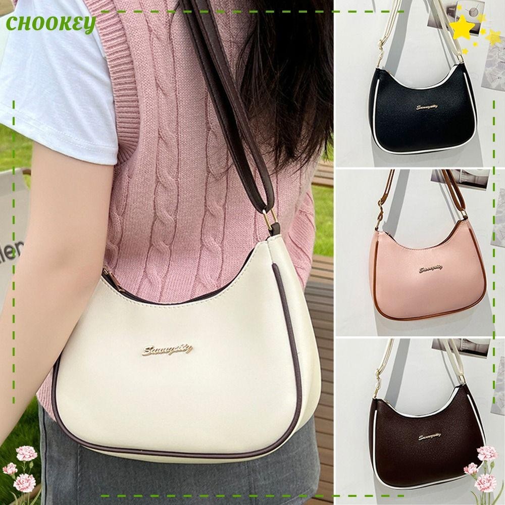 Chookey กระเป๋าสะพายไหล่ กระเป๋าถือ หนัง PU แบบนิ่ม จุของได้เยอะ สําหรับสตรี