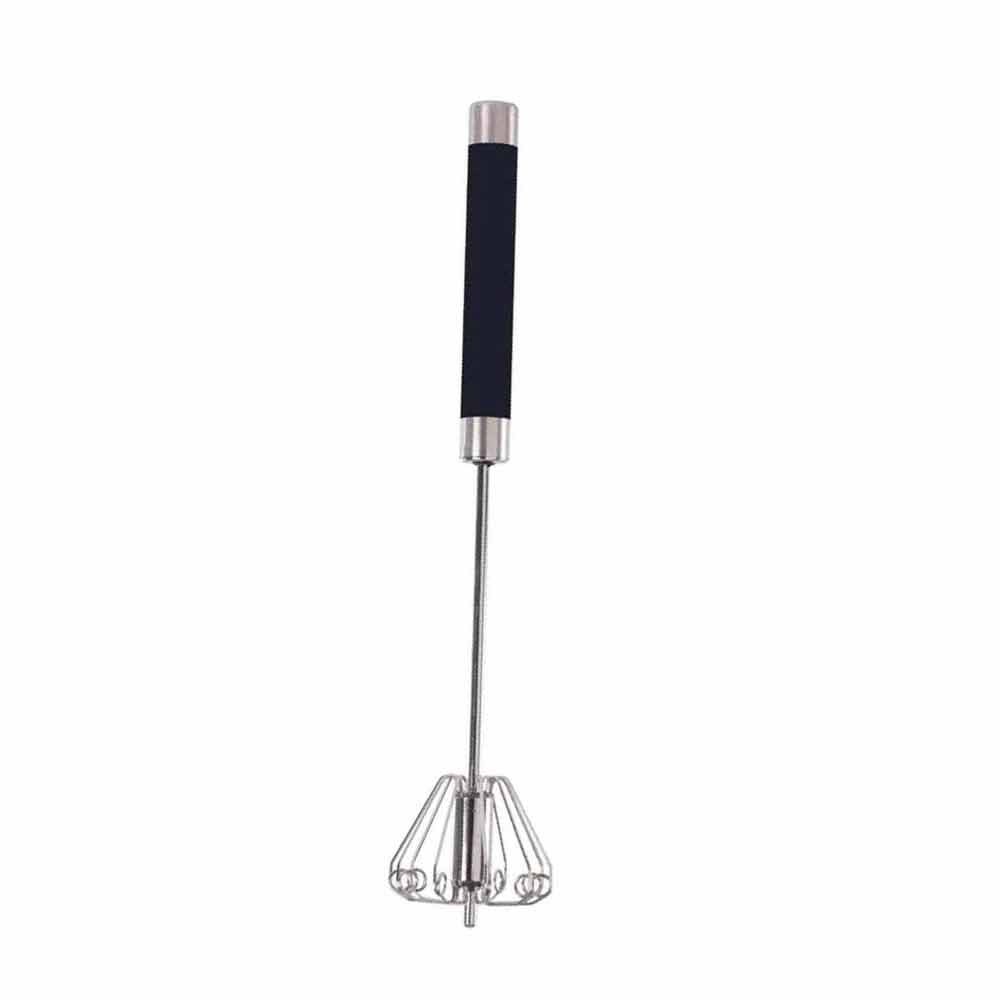 Stainless steel semi-automatic rotary hand whisk batter cake mixer
