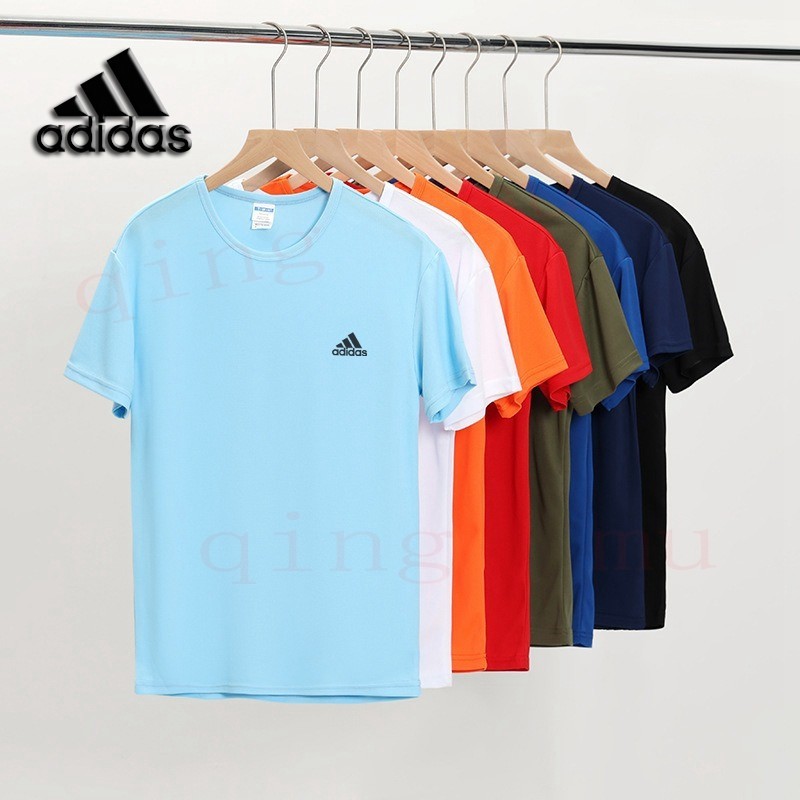 Adidasเสื้อยืดแขนสั้น คอกลม โพลีเอสเตอร์ 100% ผ้าตาข่าย ระบายอากาศ แห้งเร็ว โอเวอร์ไซซ์ แฟชั่นฤดูร้อน สําหรับผู้ชาย และผู้หญิง 2024