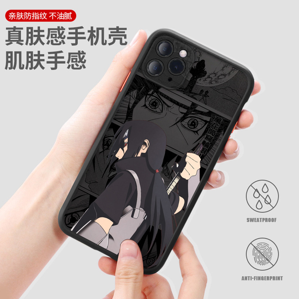 เคสโทรศัพท์มือถือแบบแข็ง โปร่งแสง ผิวด้าน ลายการ์ตูนนารูโตะ Uchiha Itachi สีดํา สําหรับ VIVO S12 V19 V20 V21 V21E V23 V23E V25 SE Pro 4G 5G