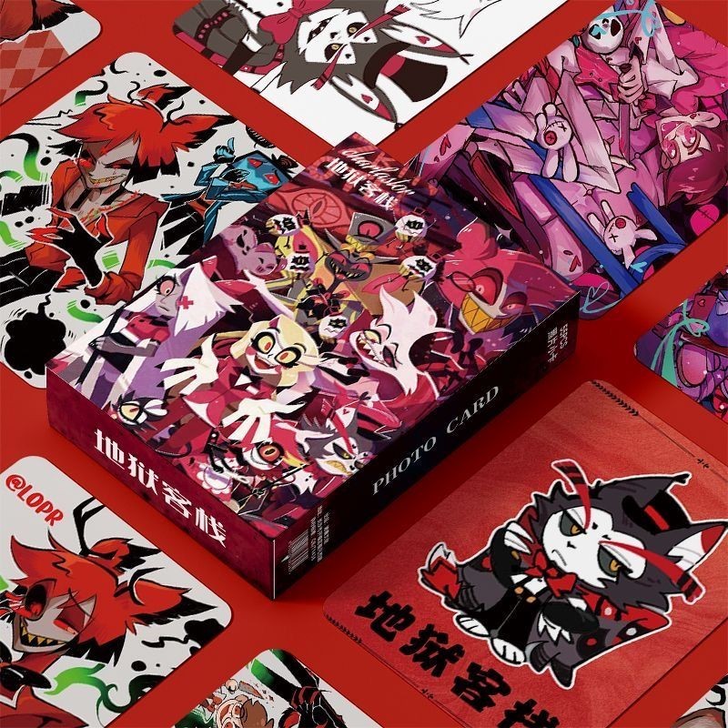 Hazbin การ์ดโลโม่ LOMO มุมกลม บรรจุกล่อง 10 ซม. 55 ชิ้น