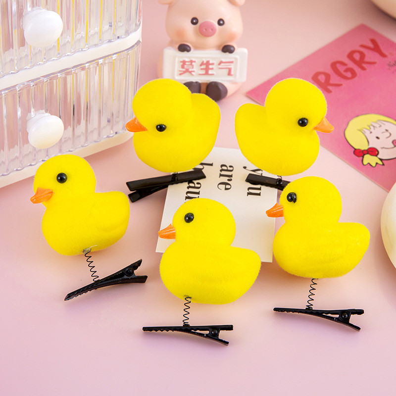 เครื่องประดับ กิ๊บติดผม รูปเป็ดน้อยน่ารัก สีเหลือง แบบสร้างสรรค์ สําหรับเด็กนักเรียน SP054
