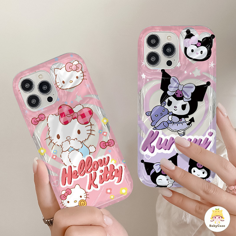 เคสลายการ์ตูน Hello Kitty Kuromi Hello Kitty น่ารัก iPhone 7Plus 11 15 13 14 12 Pro Max XR X XS Max 6s 7 6 8 14 15 Plus