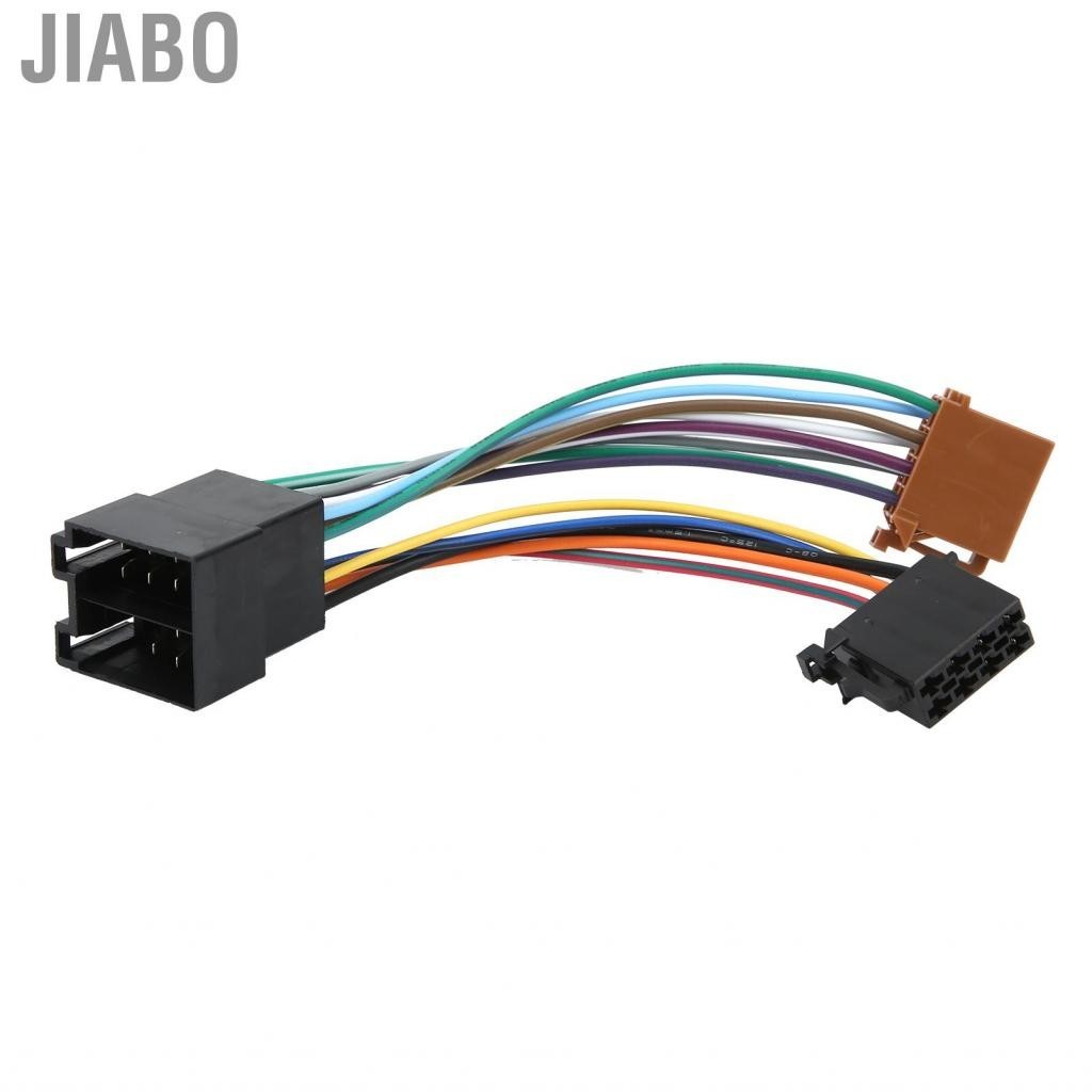 Jiabo Stereo Radio Wiring Harness Adaptor  Wearproof ISO Cable Connector Heat Resistant Durable for Cars Replacement Peugeot 405 1992-1997