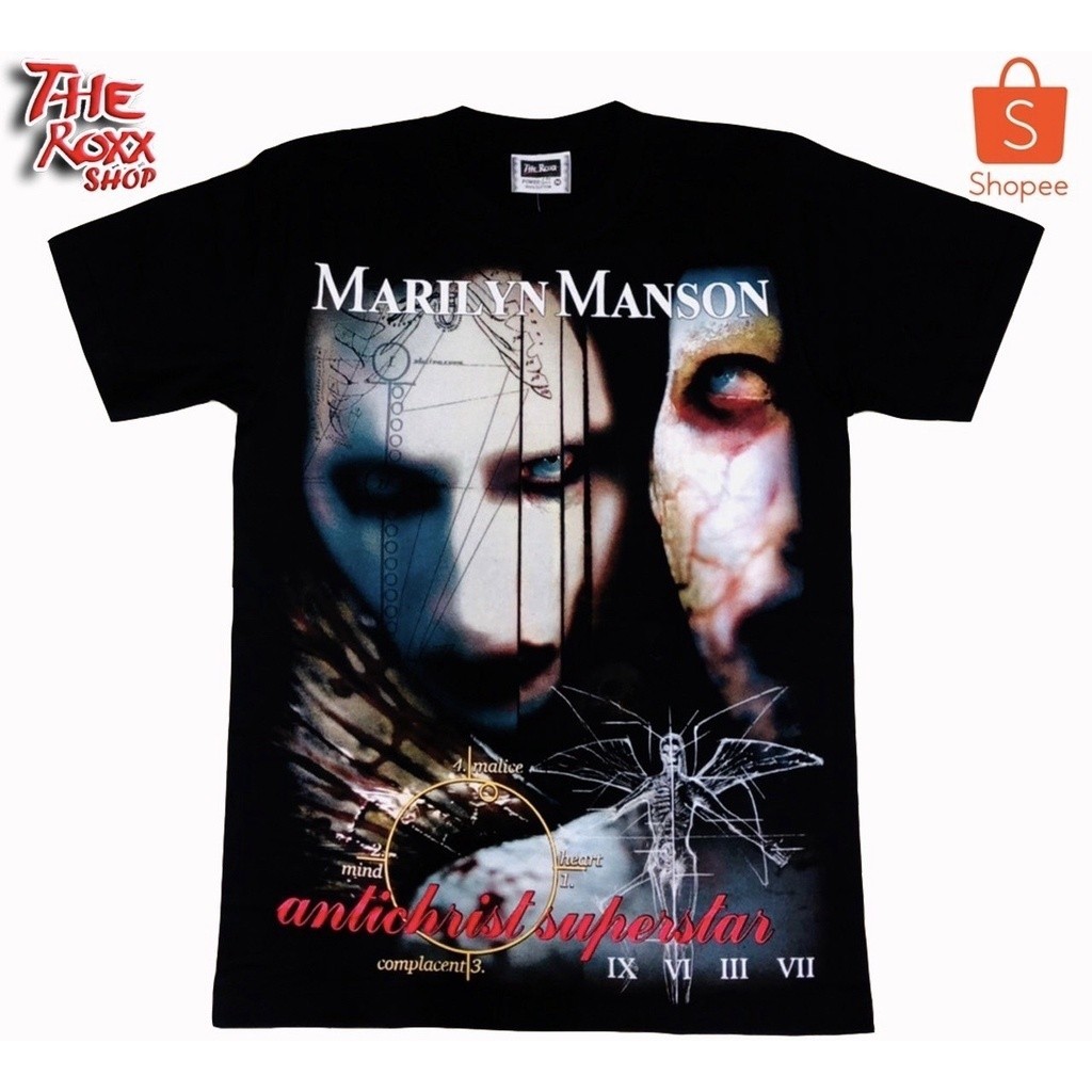 เสื้อยืด ไมโครไฟเบอร์ พิมพ์ลาย Marilyn Manson แฟชั่น 2024