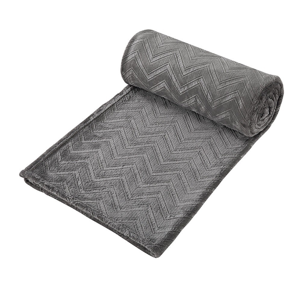 GlobalHouse TRUFFLE ผ้าห่ม รุ่น LAMAE-04 ขนาด 200x230x0.5 ซม. สีเทา สินค้าของแท้คุณภาพดี