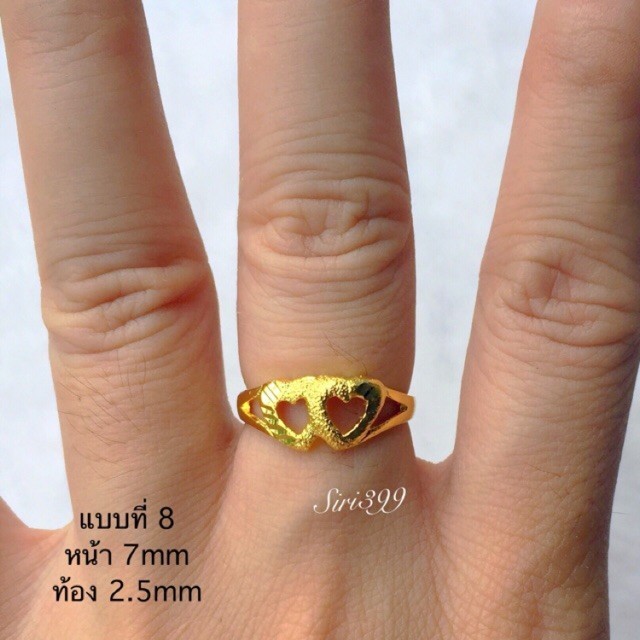 ไม่ดำ แหวนทองไมครอน  ขนาด 1สลึง แหวนทองชุบ แหวนทองเหมือนแท้ แหวนทองปลอม ทองชุบ ทองไมครอน  แหวน1สลึง ทองปลอม ทองไมครอน