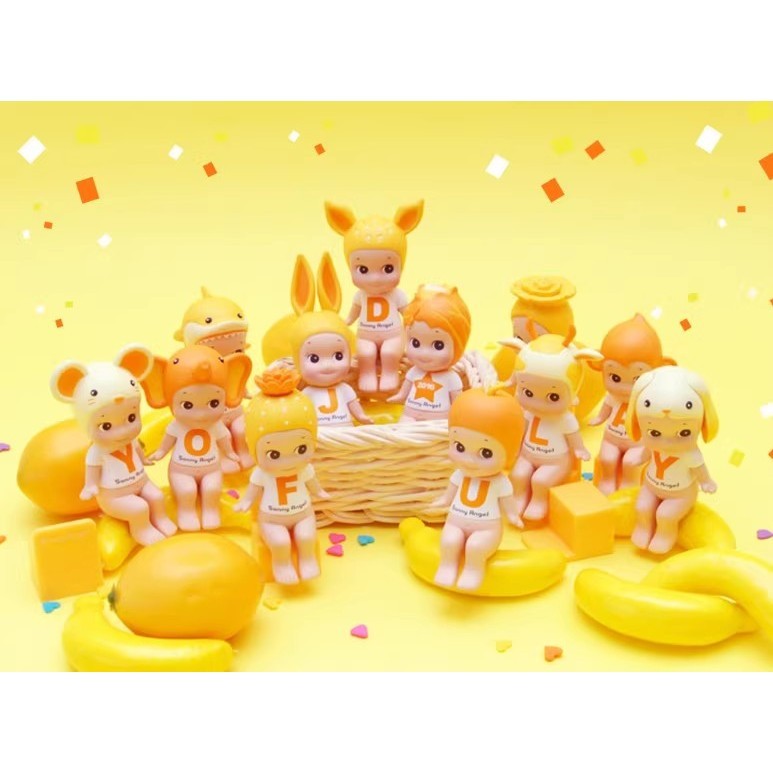 Sonny Angel Mini Figure 12th Anniversary 2016 Limited Edition Seated Orange Rabbit Cow Elephant